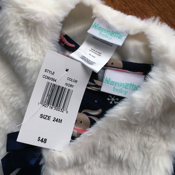 Nannette winter dresses and vest set 24m NWT - Picture 3 of 6